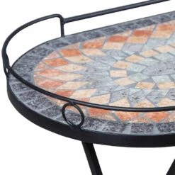 Siena Garden Prato Serviertisch 68x41 Cm Eisen/Mosaik Schwarz -Gartenmöbel Geschäft 1009231 3