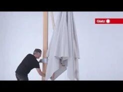 Glatz Aura Ampelschirm 400x400 Cm Urban Clay