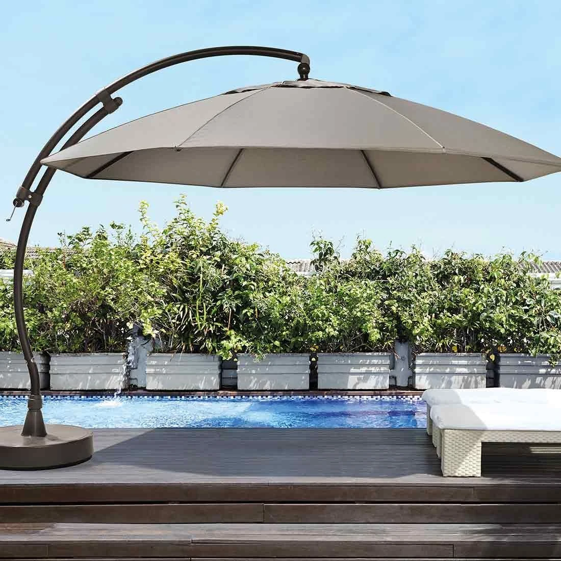 Sun Garden Easy Sun Ampelschirm Ø375 Cm Aluminium Anthrazit/Taupe 4 Sun Garden Easy Sun Ampelschirm Ø375 Cm Aluminium Anthrazit/Taupe – Bild 2