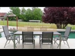 Sieger Ausziehtisch 165/225/285x95cm Aluminium/Vivodur Graphit/Schiefer Anthrazit