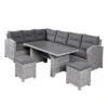 LC Garden Bilbao Dininglounge Geflecht Inkl. Kissen, Tisch Grau -Gartenmöbel Geschäft 1093271 1