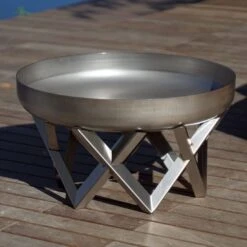 SvenskaV Venta Design-Feuerschale Ø63cm Edelstahl