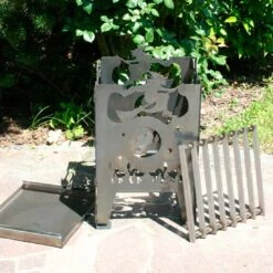 SvenskaV Hexe Feuerkorb Rohstahl 30,5x32,0x47cm -Gartenmöbel Geschäft 1094019 3