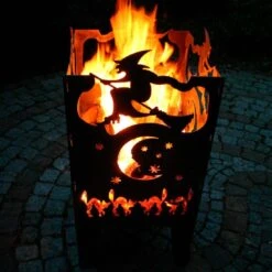 SvenskaV Hexe Feuerkorb Rohstahl 30,5x32,0x47cm -Gartenmöbel Geschäft 1094019 4