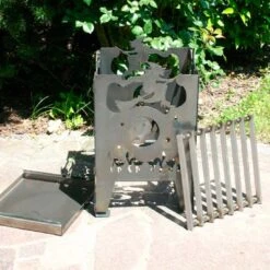 SvenskaV Hexe Feuerkorb Rohstahl 35,5x37,0x75 Cm -Gartenmöbel Geschäft 1094030 3