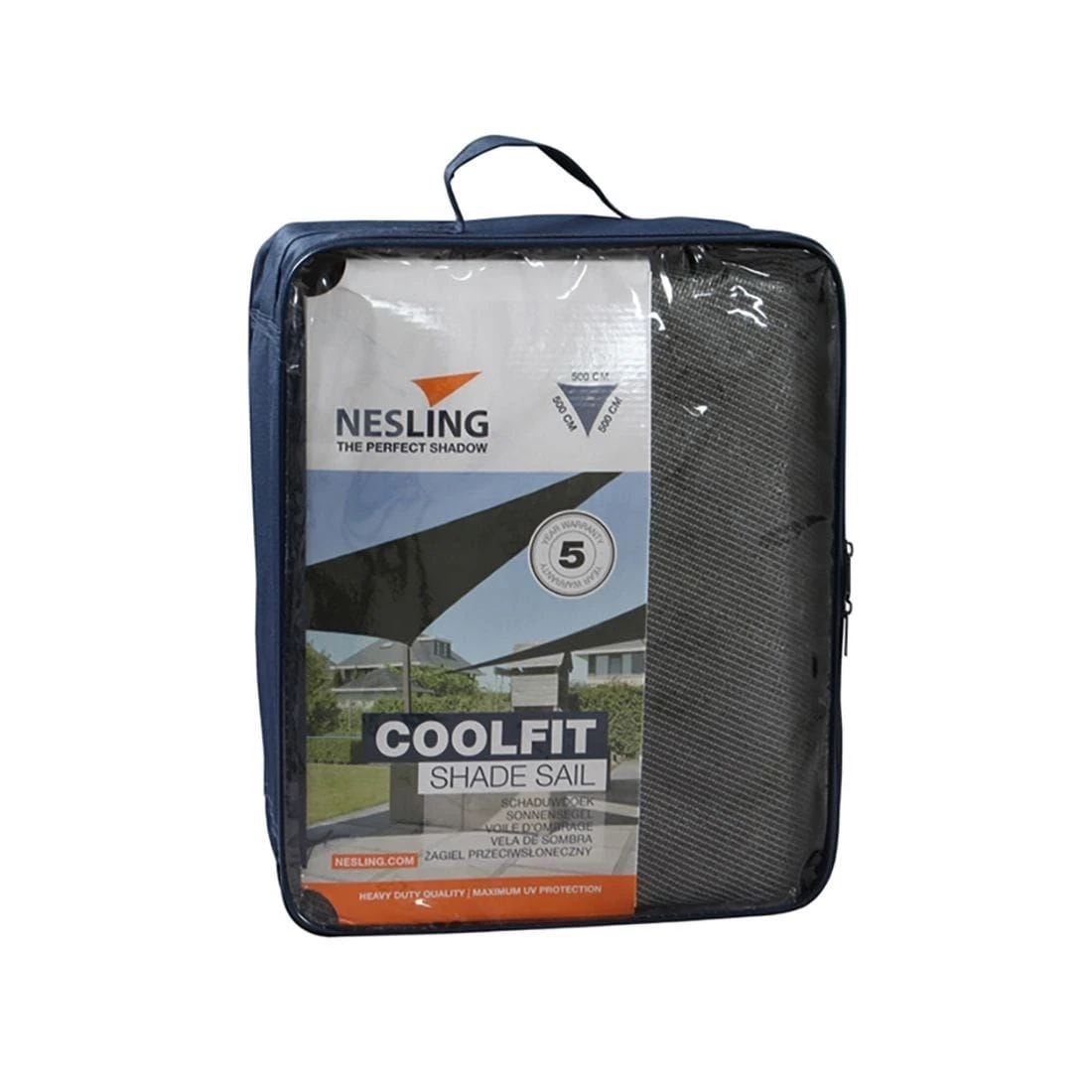 Nesling Coolfit Sonnensegel 3-Eck 500x500x500 Cm HDPE Grau 3 Nesling Coolfit Sonnensegel 3-Eck 500x500x500 Cm HDPE Grau