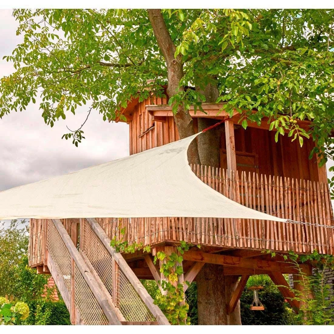 Siena Garden Solino Sonnensegel 3-eckig 500 Cm HDPE Ecru 6 Siena Garden Solino Sonnensegel 3-eckig 500 Cm HDPE Ecru – Bild 4