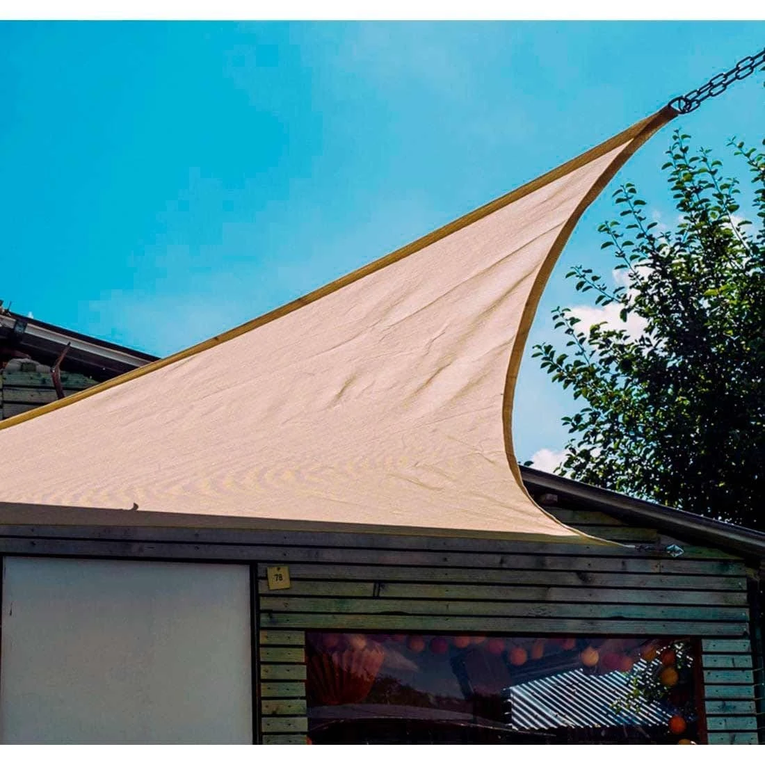 Siena Garden Solino Sonnensegel 3-eckig 500 Cm HDPE Ecru 7 Siena Garden Solino Sonnensegel 3-eckig 500 Cm HDPE Ecru – Bild 5