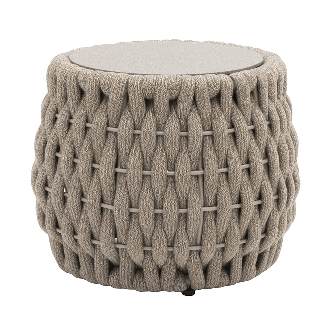 OUTLIV. Leon Beistelltisch Ø57x46cm Rope/Spraystone Beige 3 OUTLIV. Leon Beistelltisch Ø57x46cm Rope/Spraystone Beige