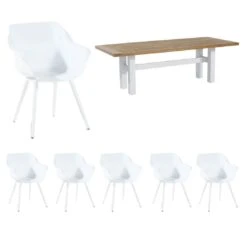 Hartman Sophie Studio/Yasmani Gartenmöbelset 7-tlg. Weiß