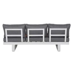 Siena Garden Avenia Loungebank 3-Sitzer Aluminium/Polypropylen Weiß Matt/Grau -Gartenmöbel Geschäft 1186914 5