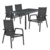 Kettler Basic Plus Gartenmöbelset 5-tlg. Tisch 165x95cm Anthrazit -Gartenmöbel Geschäft 1188267 1