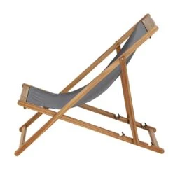 Siena Garden Aviro Liegestuhl Akazie/Polyester Natur/Grau -Gartenmöbel Geschäft 1204459 3