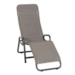 Siena Garden Fano Kippliege Stahl/Polyester Anthrazit/Taupe