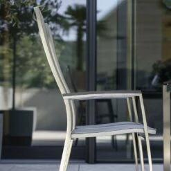 Stern Cardiff Hochlehner-Stapelsessel Edelstahl/Textilene Silbergrau -Gartenmöbel Geschäft 1205592 2