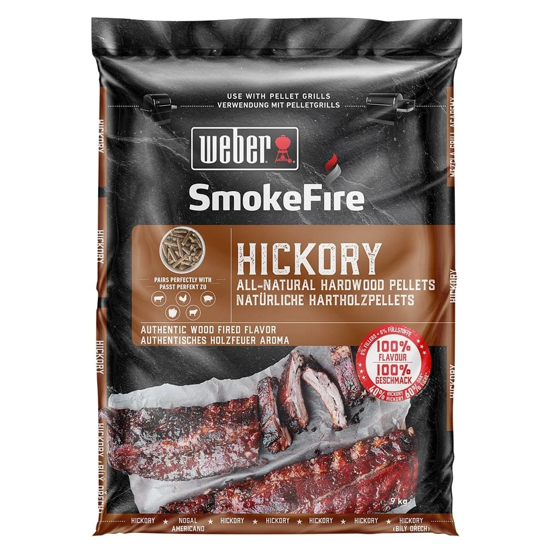 Weber SmokeFire 100 % Natürliche Holzpellets 9kg Schwarz 3 Weber SmokeFire 100 % Natürliche Holzpellets 9kg Schwarz