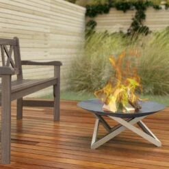 SvenskaV Futura XXL Feuerschale Ø58x20cm Edelstahl -Gartenmöbel Geschäft 1231222 3