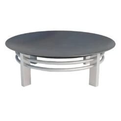 SvenskaV Nova Super XXL Feuerschale Ø80x30cm Edelstahl/Rohstahl Edelstahl/Schwarz