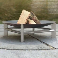 SvenskaV Alpha XXL Feuerschale 58x58x20cm Edelstahl -Gartenmöbel Geschäft 1231288 3