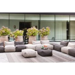 ROOLF Living Ziggy Outdoorteppich 180x280cm Anthrazit/Beige -Gartenmöbel Geschäft 1233994 4