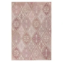 ROOLF Living Brighton Outdoorteppich 230x330cm Pflaume Gemustert