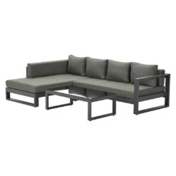 Garden Impressions Esmee Ecklounge 3-tlg. Aluminium/Polster Carbon Black/Mystic Grey