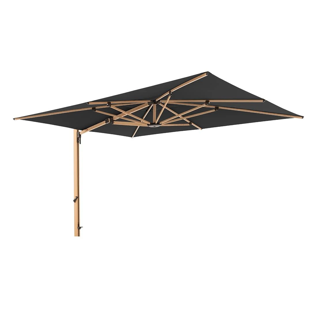 Doppler Alu-Wood Ampelschirm 400x300cm Holzoptik/Alu -840 Anthrazit 4 Doppler Alu-Wood Ampelschirm 400x300cm Holzoptik/Alu -840 Anthrazit – Bild 2