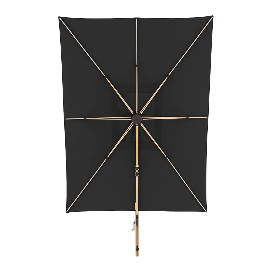 Doppler Alu-Wood Ampelschirm 400x300cm Holzoptik/Alu Anthrazit 5 Doppler Alu-Wood Ampelschirm 400x300cm Holzoptik/Alu Anthrazit – Bild 3