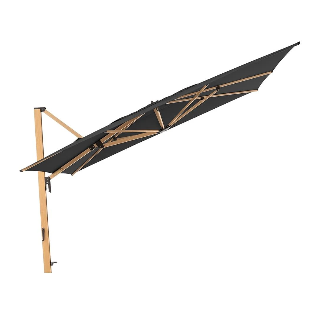 Doppler Alu-Wood Ampelschirm 400x300cm Holzoptik/Alu -840 Anthrazit 7 Doppler Alu-Wood Ampelschirm 400x300cm Holzoptik/Alu -840 Anthrazit – Bild 5