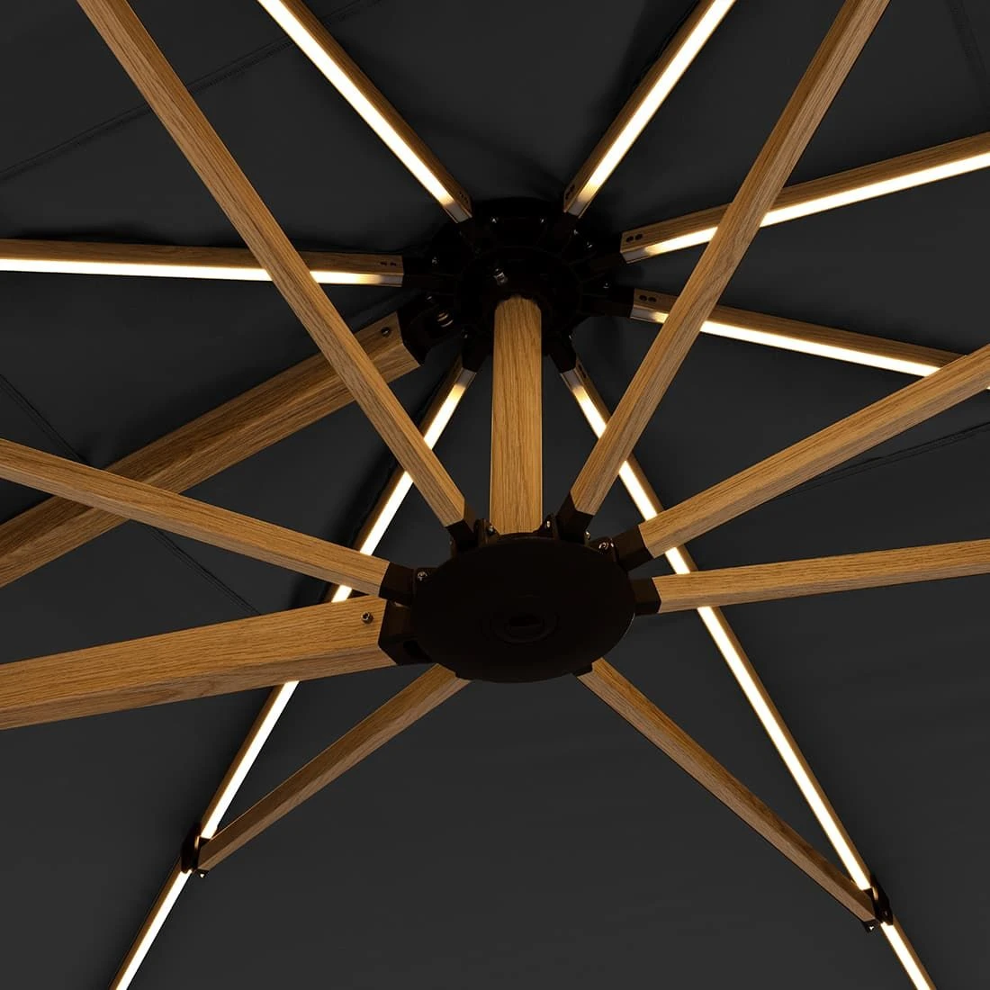 Doppler Alu-Wood Ampelschirm 400x300cm Holzoptik/Alu -840 Anthrazit 10 Doppler Alu-Wood Ampelschirm 400x300cm Holzoptik/Alu -840 Anthrazit – Bild 8