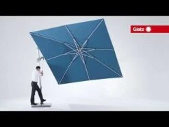 Glatz Sombrano S+ Easy Ampelschirm Ø350 Cm Stone Grey