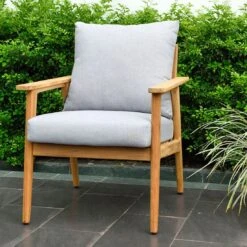 LifestyleGarden Eve Loungesessel Teak/Olefin Teak/Grau -Gartenmöbel Geschäft 1254916 2