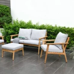LifestyleGarden Eve Loungesessel Teak/Olefin Teak/Grau -Gartenmöbel Geschäft 1254916 3