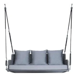 Stern Greta Schaukel Aluminium/Rope Inklusive Kissen Anthrazit/Platin/Seidengrau