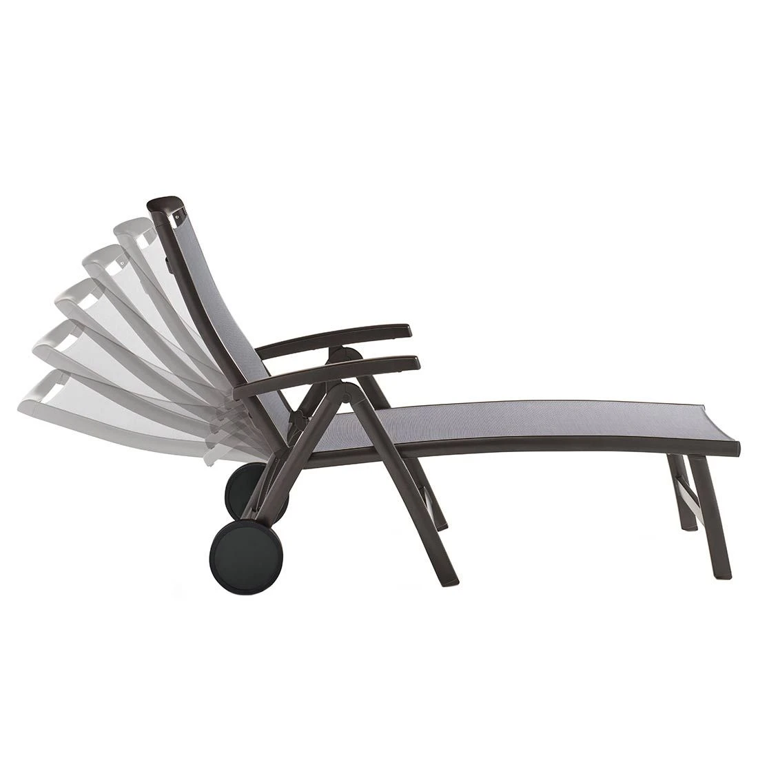 Sieger Royal Gartenliege Aluminium/Textilene Eisengrau/Hellgrau 5 Sieger Royal Gartenliege Aluminium/Textilene Eisengrau/Hellgrau – Bild 3