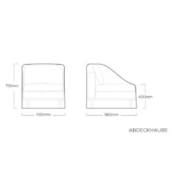 Kettler Abdeckhaube Für Royal Sessel Polyester Grau-Silber -Gartenmöbel Geschäft 1271086 4