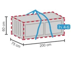 LC Garden Aufbewahrungstasche Lounge Kissen 200x75x60 Cm -Gartenmöbel Geschäft 1284550 2
