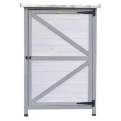 Habau Gartenschrank Flachdach Mit Zinkblech 76x56x114 Cm