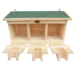 Habau Spatzenhaus 3-er 45,5x17x23 Cm -Gartenmöbel Geschäft 1294175 5