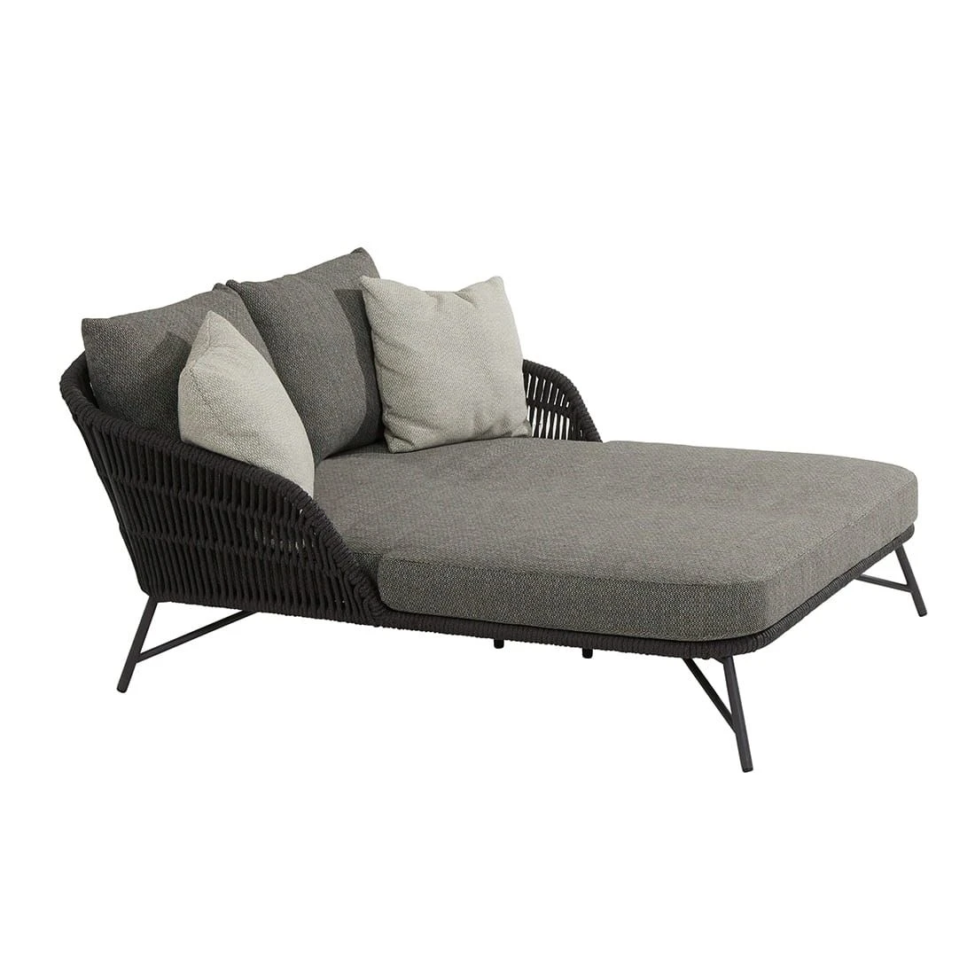 4Seasons Marbella Daybed Aluminium/Rope Anthrazit/Hellgrau 4 4Seasons Marbella Daybed Aluminium/Rope Anthrazit/Hellgrau – Bild 2