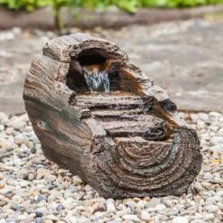 Heissner Baumstamm LED Gartenbrunnen Polyresin -Gartenmöbel Geschäft 1302546 3