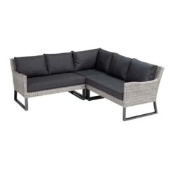 Kettler Palma Wing Endmodul Geflecht/Olefin White Wash/Anthrazit -Gartenmöbel Geschäft 1306462 4