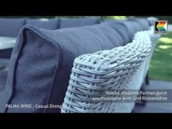 Kettler Palma Wing Endmodul Geflecht/Olefin White Wash/Anthrazit