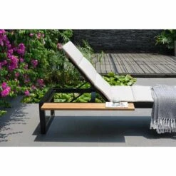 LifestyleGarden Jimmy Gartenliege Aluminium/Textilene Magnesium Grau/Leinenfarben -Gartenmöbel Geschäft 1307969 3