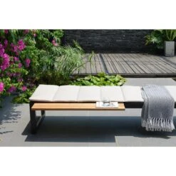 LifestyleGarden Jimmy Gartenliege Aluminium/Textilene Magnesium Grau/Leinenfarben -Gartenmöbel Geschäft 1307969 5