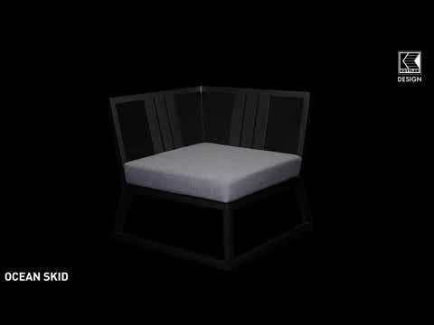 Kettler Ocean Skid Dininglounge 9-tlg. Aluminium/Olefin Anthrazit/Hellgrau 4 Kettler Ocean Skid Dininglounge 9-tlg. Aluminium/Olefin Anthrazit/Hellgrau – Bild 2