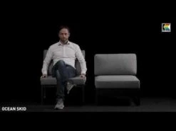 Kettler Ocean Skid Dininglounge 9-tlg. Aluminium/Olefin Anthrazit/Hellgrau Meliert -Gartenmöbel Geschäft 1309916 v 3171