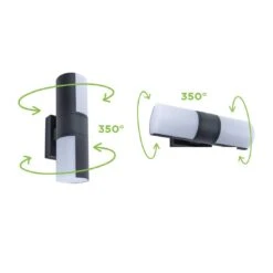 LUTEC Cyra LED -Außenwandbeleuchtung Gussaluminium Anthrazit -Gartenmöbel Geschäft 1311148 3