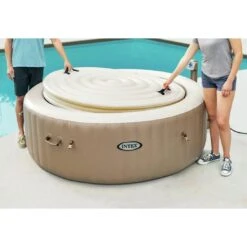 Intex Energiesparabdeckung Für Whirpool Pure Spa Beige -Gartenmöbel Geschäft 1342905 4