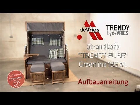 DeVries Pure Greenline 135XL Strandkorb Geflecht/Akazie Des.743 Ice Flower 3 DeVries Pure Greenline 135XL Strandkorb Geflecht/Akazie Des.743 Ice Flower